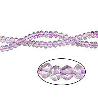 Pink Amethyst Faceted Rondelle Beads