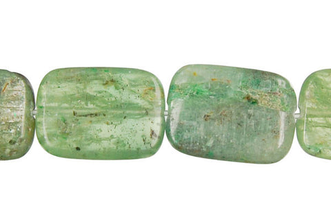 Green Kyanite Flat Rectangle Beads