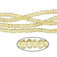 Citrine Faceted Rondelle (AAA) Beads