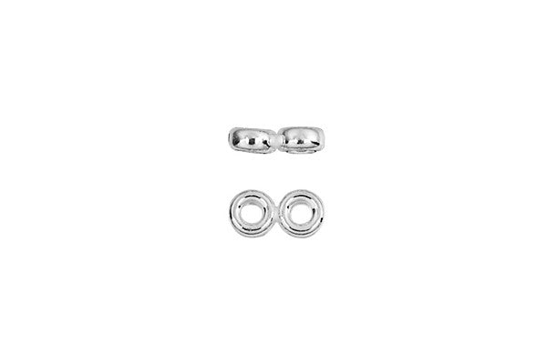 Sterling Silver Double Rondelle Spacer, 3.0mm