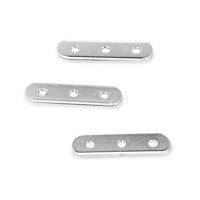 Sterling Silver 3-Strand Divider Bar for 4.0mm Bead, 2.5x11.0mm
