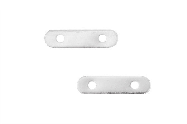 Sterling Silver 2-Strand Divider Bar for 6.0mm Bead, 2.5x10.0mm