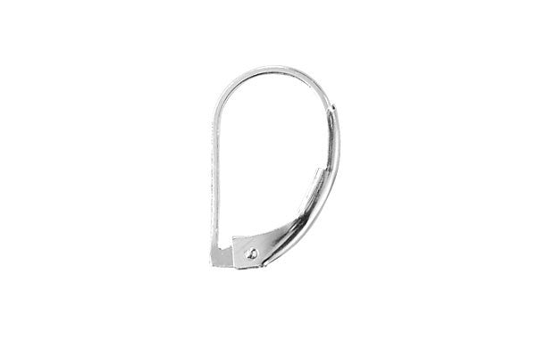 Sterling Silver Leverback, 10.0x16.0mm