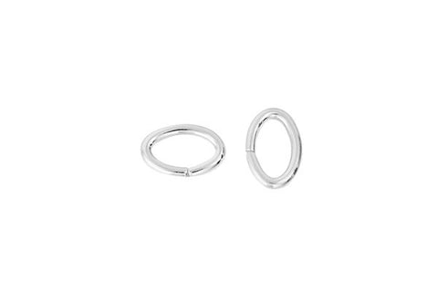 Sterling Silver Oval Jump Ring, 22-Gauge, 3.0x4.6mm