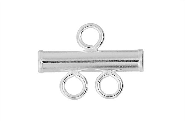 Sterling Silver 2-Strand Connector, 3.0x15.0mm