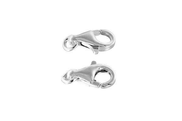 Sterling Silver Oval Trigger Clasp w/Ring, 7.0x13.0mm