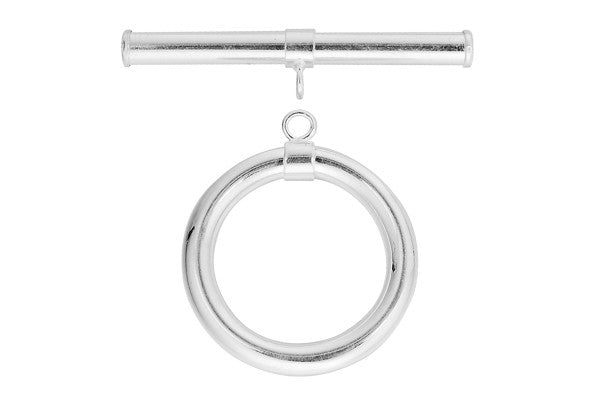 Sterling Silver Toggle Clasp, 3.0x20.0mm