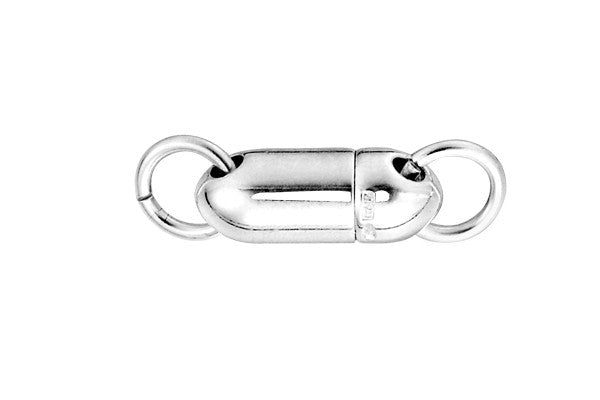 Sterling Silver Magnetic Tube, 5.5x14.2mm
