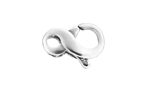 Sterling Silver Infinity Clasp, 9.0x14.5mm