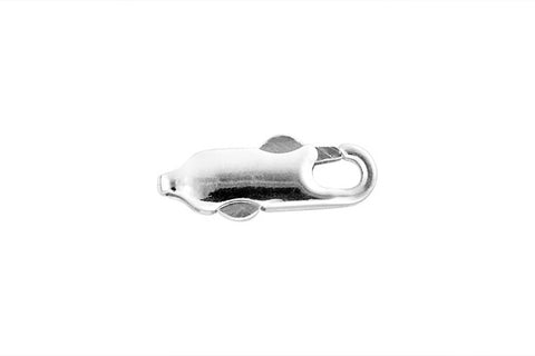 Sterling Silver Double Push Clasp, 4.3x15.0mm