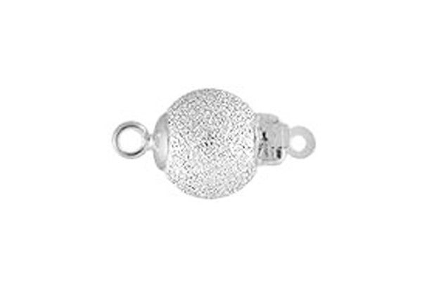 Sterling Silver Stardust Bead Clasp, 6.0mm