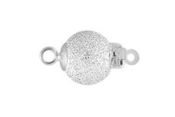 Sterling Silver Stardust Bead Clasp, 8.0mm