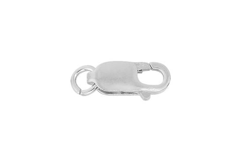 Sterling Silver Lobster Claw Clasp w/Ring, 4.5x12.0mm
