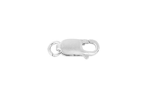 Sterling Silver Lobster Claw Clasp w/Ring, 3.0x8.0mm