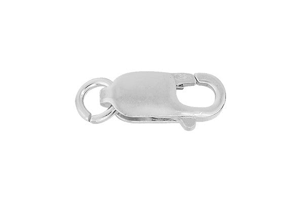 Sterling Silver Lobster Claw Clasp w/Ring, 6.0x16.0mm