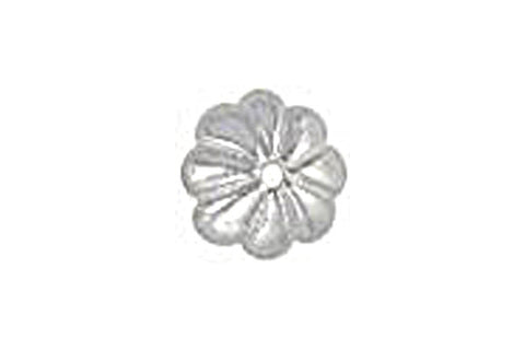Sterling Silver Flower Bead Cap, 6.0mm