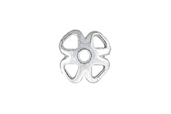 Sterling Silver Clover Bead Cap, 8.0mm