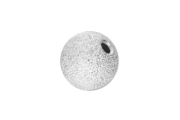 Sterling Silver Round Stardust Bead, 10.0mm
