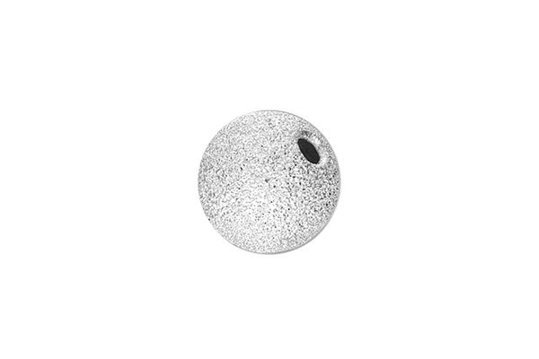 Sterling Silver Round Stardust Bead, 7.0mm