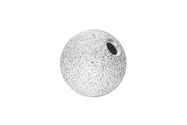 Sterling Silver Round Stardust Bead, 12.0mm