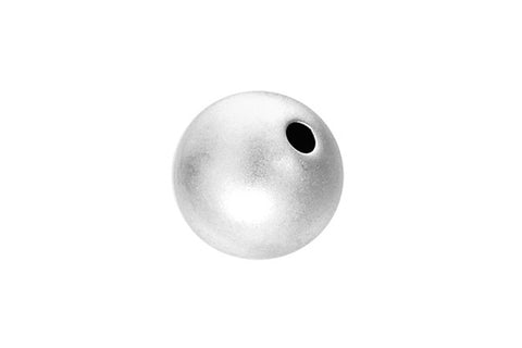 Sterling Silver Round Sandblast Bead, 10.0mm