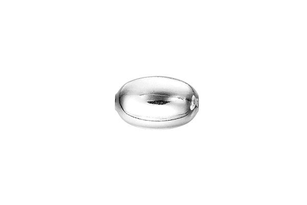 Sterling Silver Oval Bead, 8.0x12.3mm