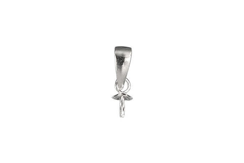 Sterling Silver Twisted Peg Bail w/3.0mm Cup