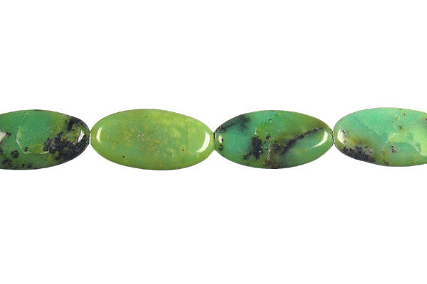 Chrysoprase (Australia) Flat Rice Beads