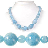 Aquamarine Graduated Round (A) Beads