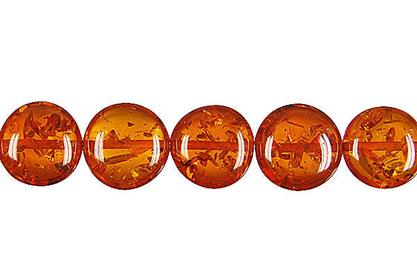 Synthetic Amber (Dark) Button Beads
