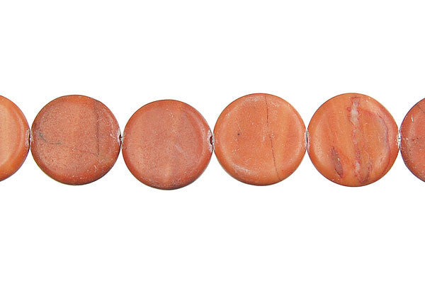 Red Zebra Jasper Coin Beads