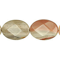 Rainbow Onyx Faceted Flat Oval Beads