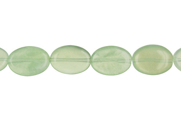 New Jade Flat Oval Beads