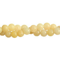 Marble (Dyed) Round (Light Yellow) Beads