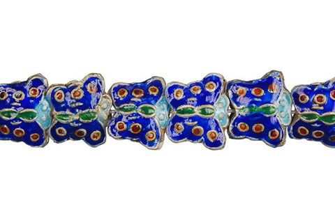 Cloisonne (A) Butterfly (Blue) Beads