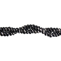 Black Swan Faceted Rondelle Beads