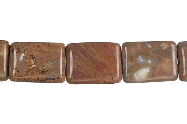 Amber Onyx Flat Rectangle Beads