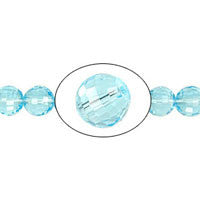 Chinese Crystal (Blue Zircon) Faceted Round (Micro Faceted)