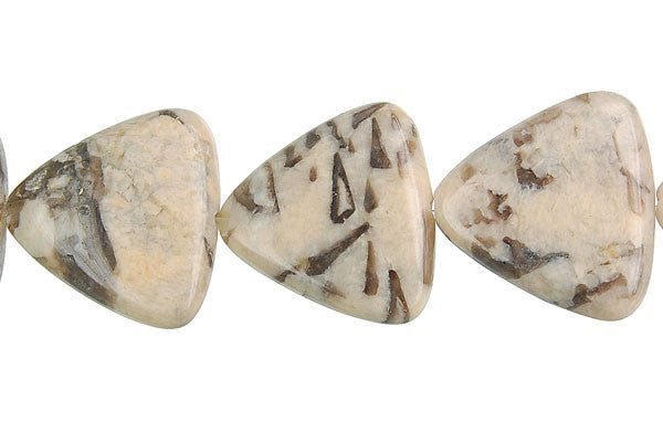 Silkworm Jasper Triangle Beads