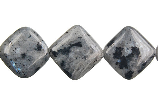 Larvikite Diamond Square Beads