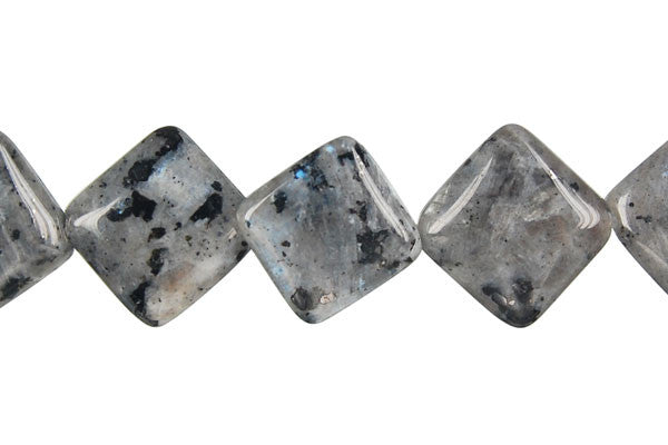 Larvikite Diamond Square Beads