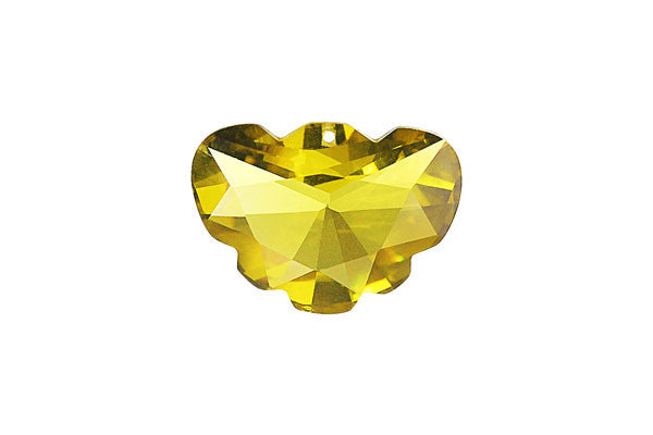 Pendant Cubic Zirconia Faceted Butterfly (Yellow)