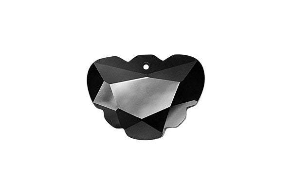 Pendant Cubic Zirconia Faceted Butterfly (Black)