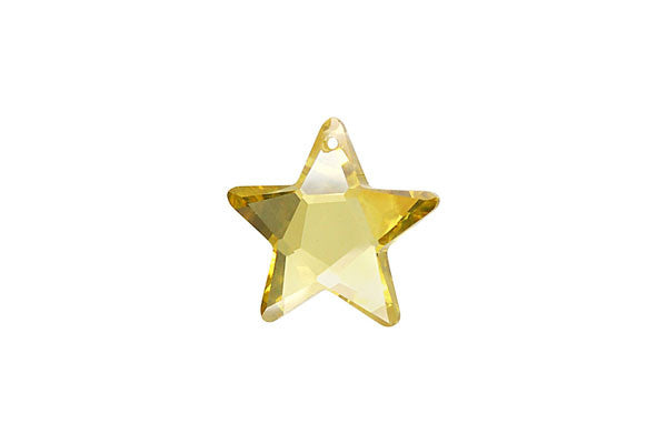 Pendant Cubic Zirconia Faceted Star (Yellow)