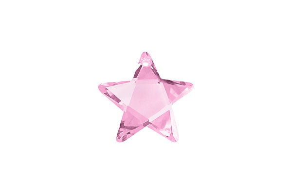 Pendant Cubic Zirconia Faceted Star (Pink)