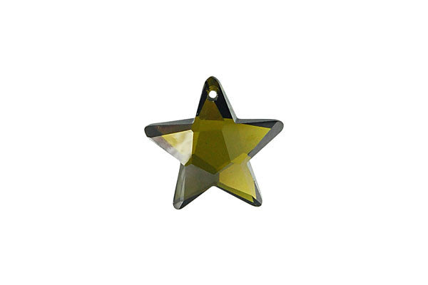 Pendant Cubic Zirconia Faceted Star (Peridot)