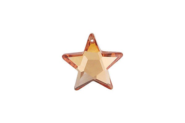 Pendant Cubic Zirconia Faceted Star (Champagne)
