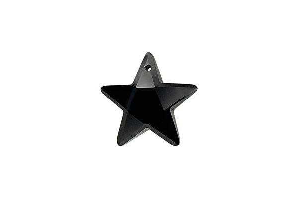 Pendant Cubic Zirconia Faceted Star (Black)