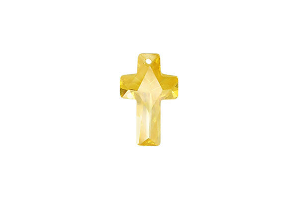 Pendant Cubic Zirconia Faceted Cross (Yellow)