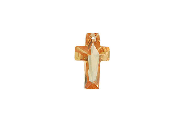 Pendant Cubic Zirconia Faceted Cross (Champagne)